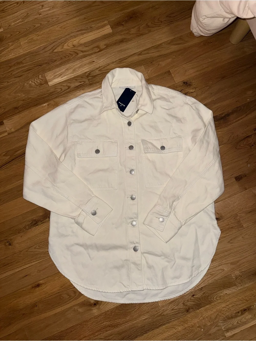 NWT Parke x Target Cream Oversized Button-Front Jacket